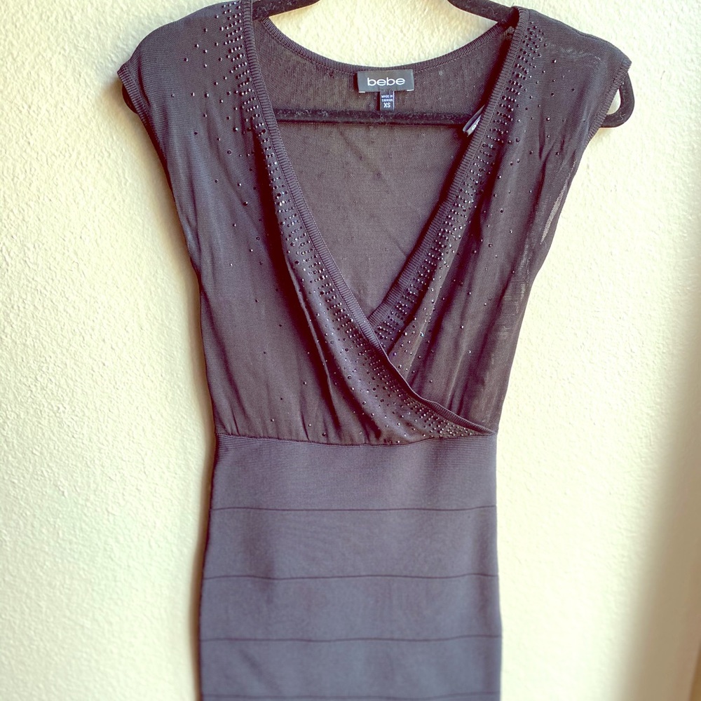 Black rhinestone bandage dress